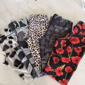 Terez Leggings 5 Pairs Small Athleisure Sporty Prep Maximalist Activewear